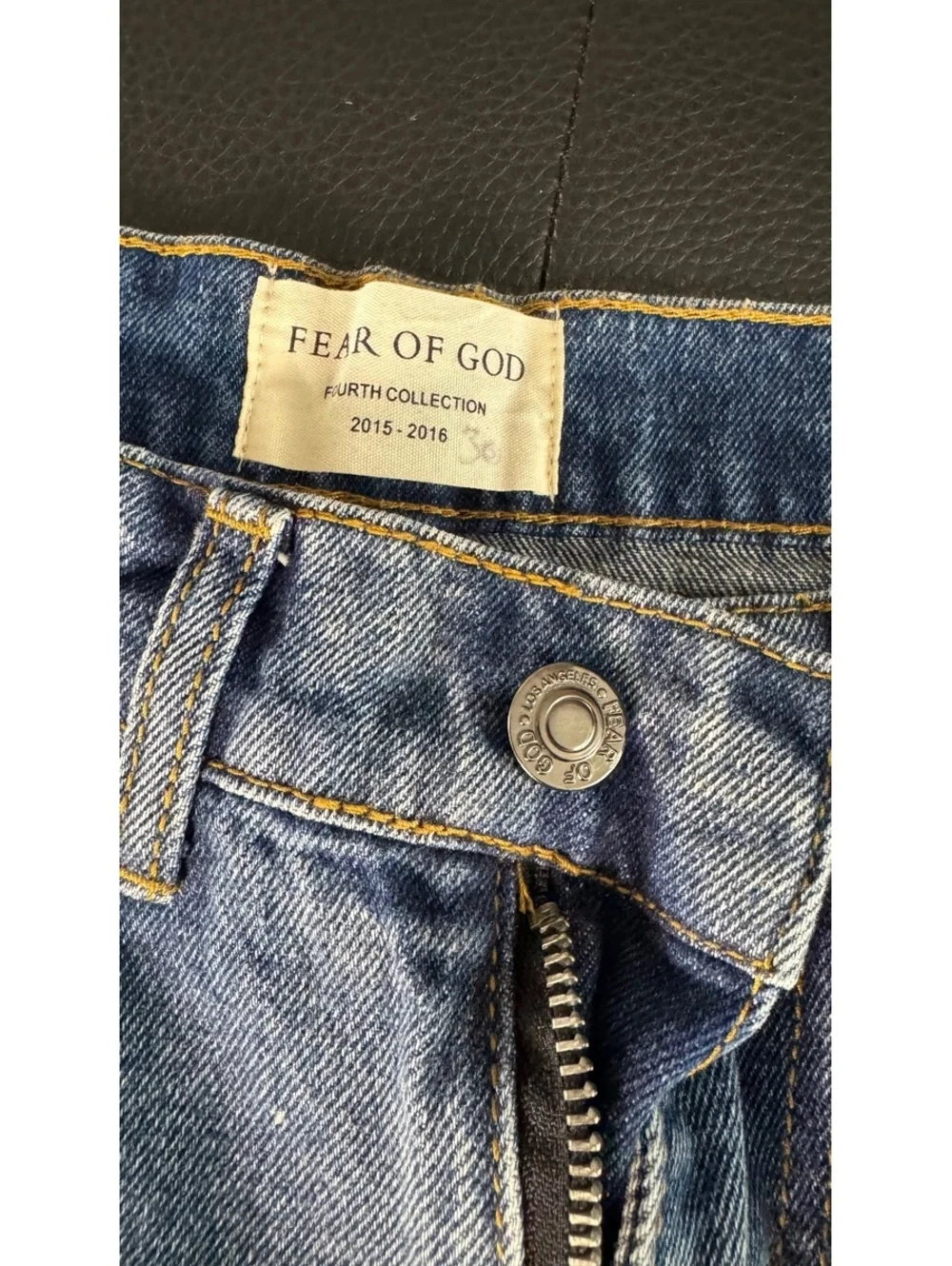 Fear of God Fourth Collection 2015-2016 Distressed Paint Splatter Zip Jeans 30